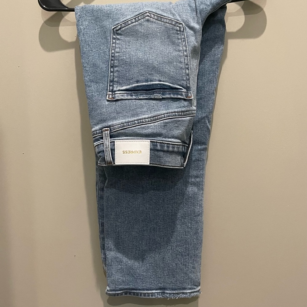 Express Straight Ankle High Rise Jeans